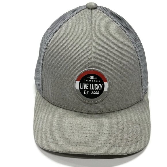 Black‎ Clover Live Lucky Snapback Hat Gray 110 Flex Tech Yupoong Stretch - Picture 1 of 10